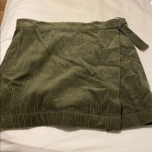 Corduroy wrap skirt